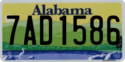 AL license plate 7AD1586
