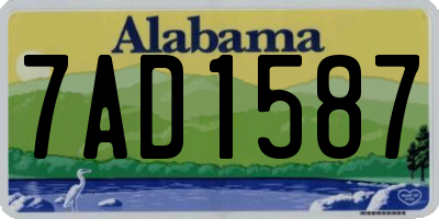 AL license plate 7AD1587