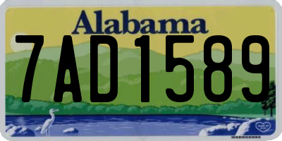 AL license plate 7AD1589