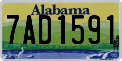 AL license plate 7AD1591