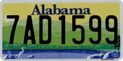 AL license plate 7AD1599