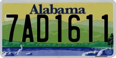 AL license plate 7AD1611