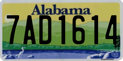 AL license plate 7AD1614