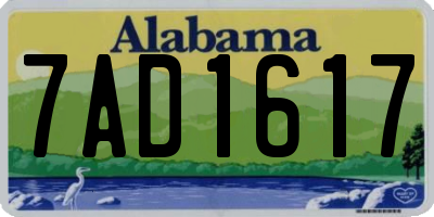 AL license plate 7AD1617