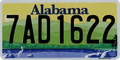 AL license plate 7AD1622