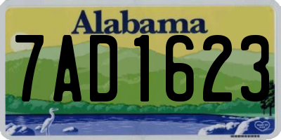 AL license plate 7AD1623