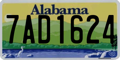 AL license plate 7AD1624