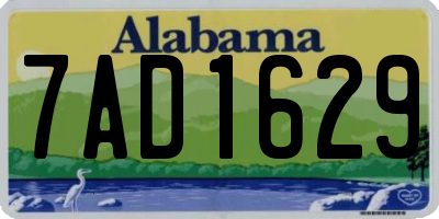 AL license plate 7AD1629