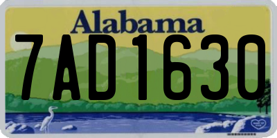 AL license plate 7AD1630