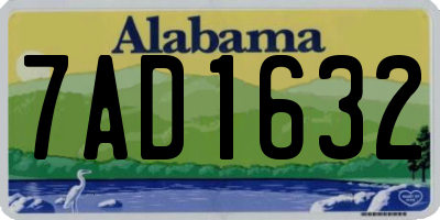 AL license plate 7AD1632