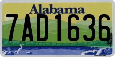 AL license plate 7AD1636
