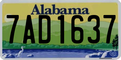 AL license plate 7AD1637