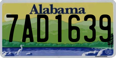 AL license plate 7AD1639