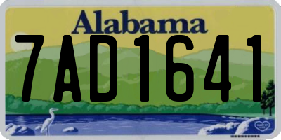 AL license plate 7AD1641