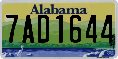 AL license plate 7AD1644