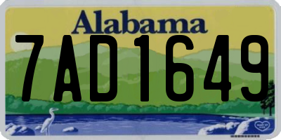 AL license plate 7AD1649
