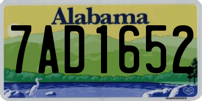 AL license plate 7AD1652