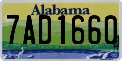 AL license plate 7AD1660