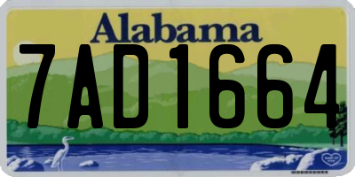 AL license plate 7AD1664