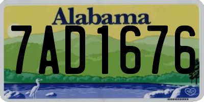 AL license plate 7AD1676