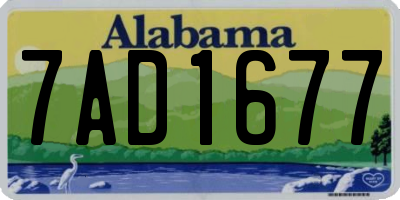 AL license plate 7AD1677