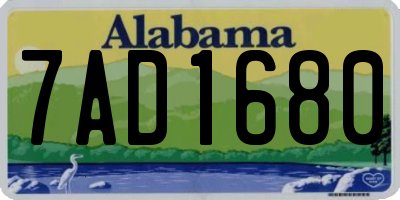 AL license plate 7AD1680