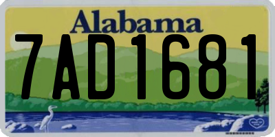 AL license plate 7AD1681