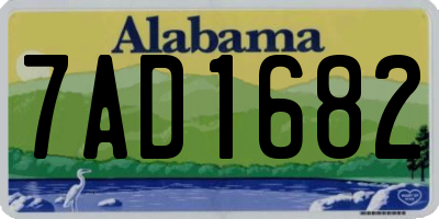 AL license plate 7AD1682