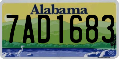 AL license plate 7AD1683