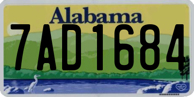 AL license plate 7AD1684