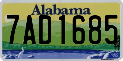 AL license plate 7AD1685
