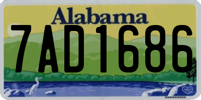 AL license plate 7AD1686