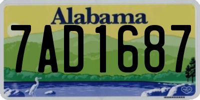 AL license plate 7AD1687