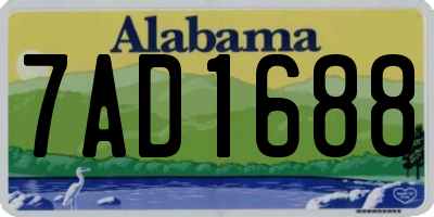 AL license plate 7AD1688