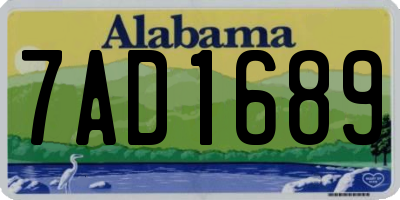 AL license plate 7AD1689