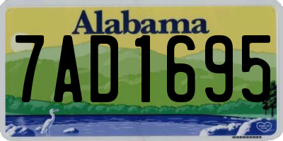 AL license plate 7AD1695