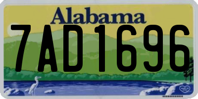 AL license plate 7AD1696