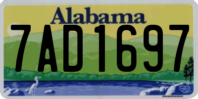 AL license plate 7AD1697