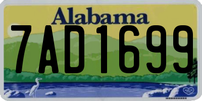 AL license plate 7AD1699