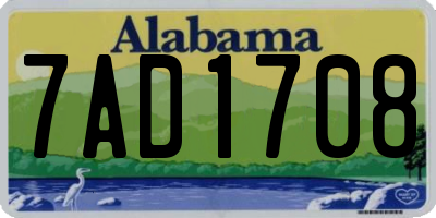 AL license plate 7AD1708