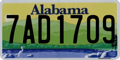 AL license plate 7AD1709