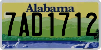 AL license plate 7AD1712