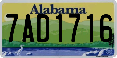 AL license plate 7AD1716