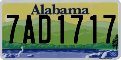 AL license plate 7AD1717
