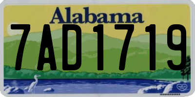 AL license plate 7AD1719