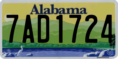 AL license plate 7AD1724