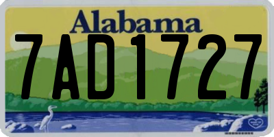 AL license plate 7AD1727