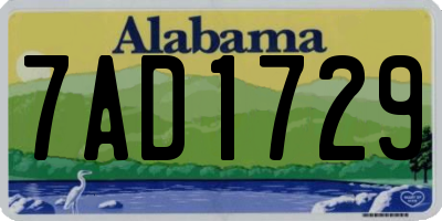 AL license plate 7AD1729