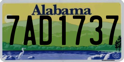 AL license plate 7AD1737