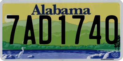 AL license plate 7AD1740